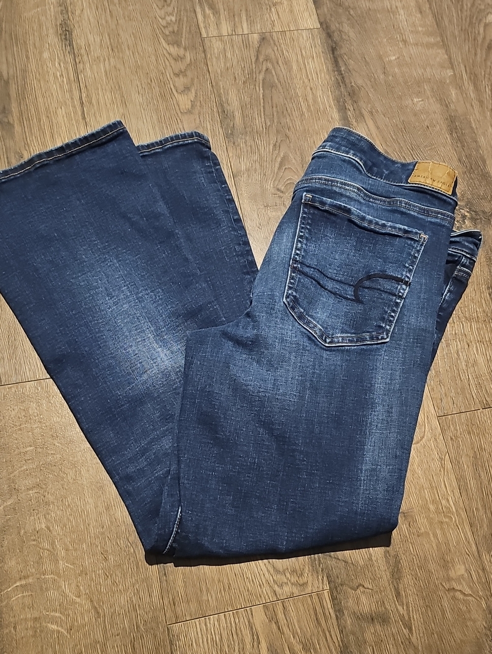 American Eagle Jeans Outfitters Women Jeans Size 12 Short Stretch Flare